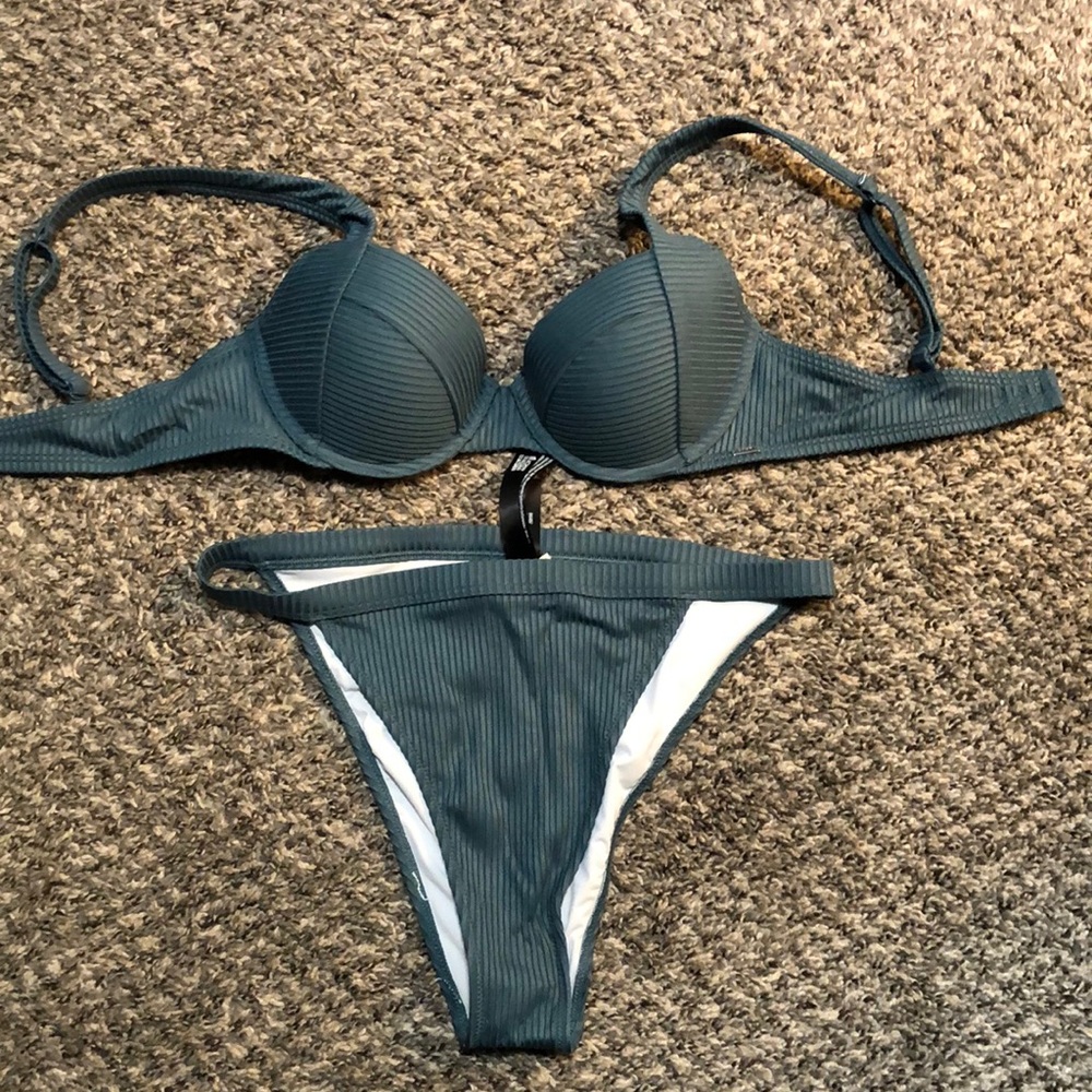 Push up, high waisted bikini swimsuit